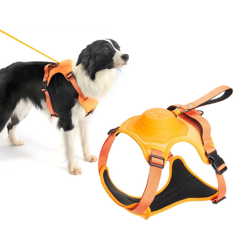 2023 NewDog Harness with Retractable Dog Leash as One No-Pull Pet Harness with Adjustable Soft Padded Dog Vest