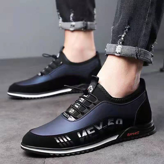 Letter Print Sneakers Men No Tie Outdoor Running Sports Shoes