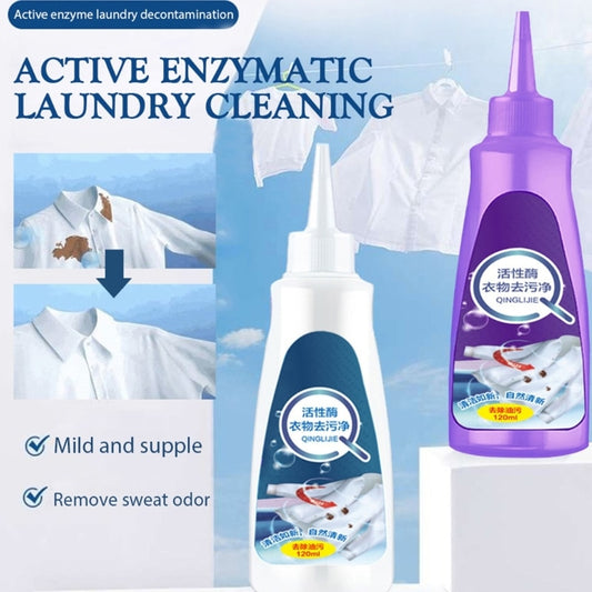 120ml Laundry Stain Removers Spray Portable Active Enzyme Clothing Stain Removal Agents For Down Jacket T-shirt