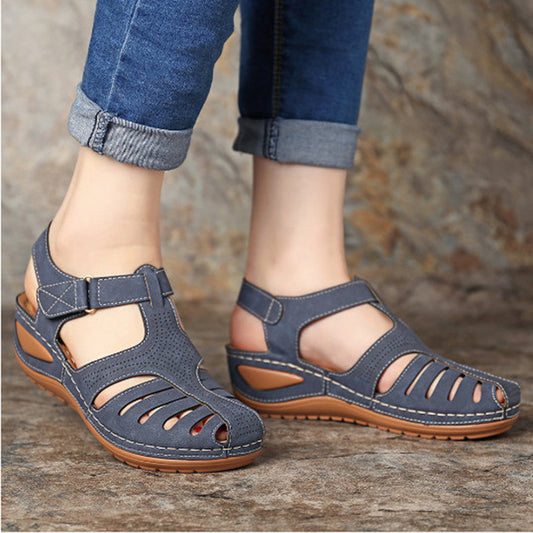 Wedges Sandals Summer Women's Round Toe Roman Shoes